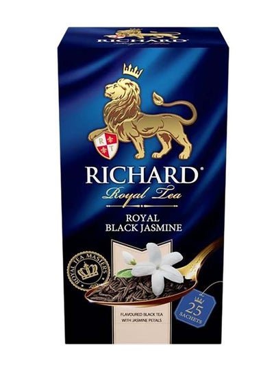 RICHARD Envelope Royal Black Jasmine25 Teabags 45g