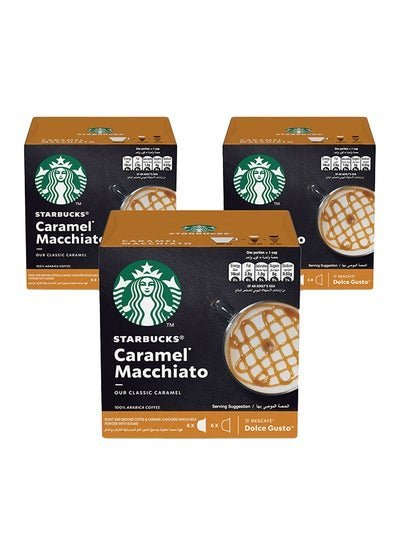 Starbucks Nescafe Dolce Gusto Coffee Pods Caramel Macchiato 127.8g Pack of 3