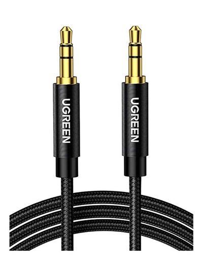 UGREEN 1M Aux Cable 3.5mm Audio Cable Flexible Braided Male to Male Lead Auxiliary Headphone Cable for Phone Tablet Speakers Car Stereo Headphones MacBook Pro 2021 Black