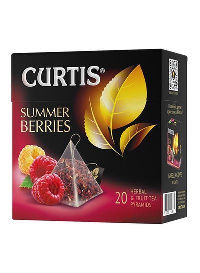 CURTIS Summer Berries Flavoured Fruit Herbal Tea In Pyramid, 20 Tea Bags Berry 34g