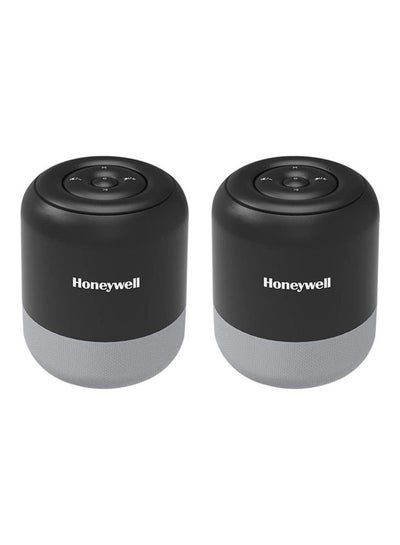Honeywell Trueno U100 Duo, Lightweight & Portable Wireless Bluetooth Speaker, TWS Feature and Upto 24 Hours Playtime for 2 Speakers Grey