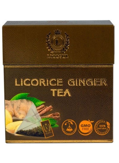 LICOFUL Licorice Ginger Tea 20 Pyramid Tea Bags 50g