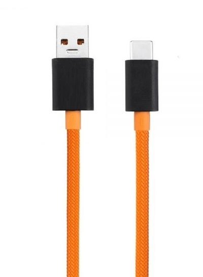Generic USB Type-C Cable Quick Charge 30W Nylon Braided Tangle-Free Charge and Sync Cable 100cm Orange/Black