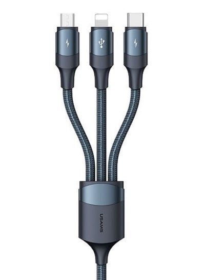 Usams Usams Universal 3in1 USB Cable for Lighting/Micro/Type-C Ports