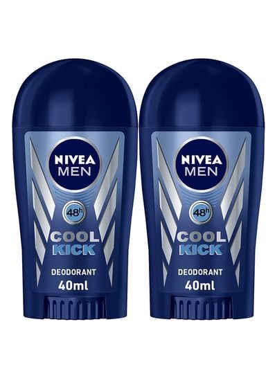 NIVEA NIVEA MEN Cool Kick, Deodorant for Men, Fresh Scent, Stick 2x40ml