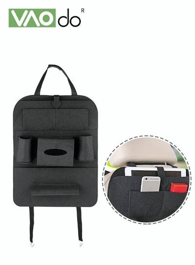 VAOdo Car Seat Back Storage With Tissue Box Snacks, Mobile Phone Storage Multi-Functional Car Storage