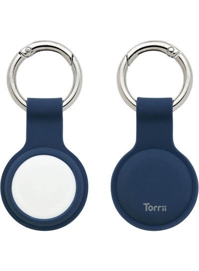 Torrii Bon Jelly Case Cover for AirTag Keychain Ring Holder – Blue