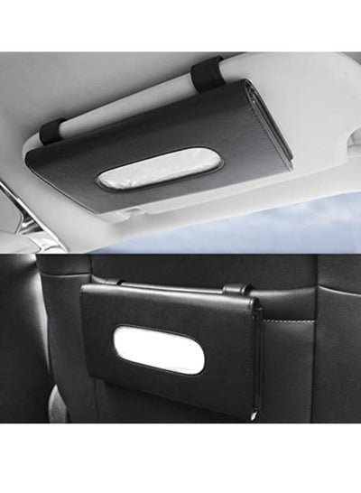 Generic Car Tissue Holder Visor Tissue Holder For Car PU Leather For Car Sun Visor And Seat Back