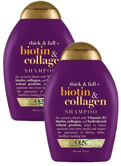 OGX Pack of 2 Biotin And Collagen Shampoo