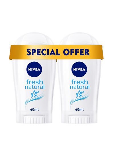 NIVEA NIVEA Deodorant Stick for Women, Fresh Natural Ocean Extracts, 2x40ml