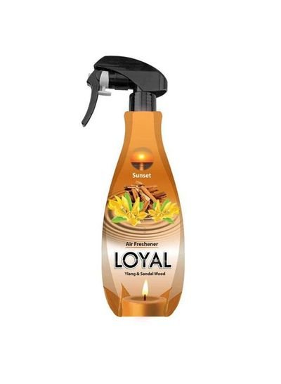 loyal Loyal Ylang & Sandal Wood Fragrance Concentrated Air Freshener For Home, Office, Inside Car, 450ml, Sunset