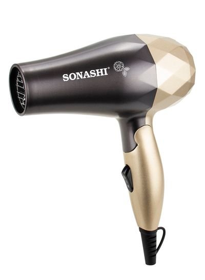 SONASHI Compact Foldable Travel Hair Dryer 1000W Gold/Black SHD-5008
