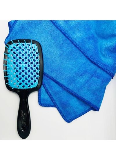 Prime Professional Detangler Super Hair Brush For Men and Women Super Soft Fast Absorbent Microfiber Hand and FaceTowel 40×60 cm