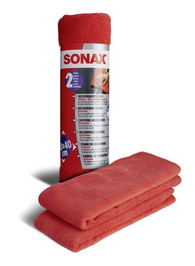 SONAX 416 241 Red Microfiber Cloth 2 Pcs (40×40 cm)