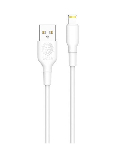 Green Charging Cable PVC USB-A to Lightning Cable 2A Fast Charging Ultra-Fast Sync Charge Cable Over-Current Protection Lightning Cord for iPhone Lightning Devices 3M