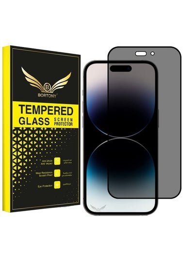 BORTONY iPhone 14 Pro Max 6.7-Inch Anti-Spy Tempered Glass Privacy Full Coverage Screen Protector Case Friendly