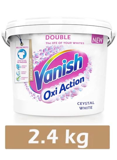 Vanish Fabric Stain Remover Oxi Action  Powder, Crystal White, 2.4 kg