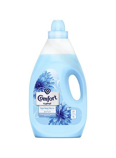Comfort Fabric Softener For Super Soft Clothes Spring Dew Gives Long Lasting Fragrance blue 3L