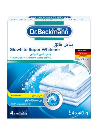 Dr. Beckmann Glowhite Super Whitener, 4-Piece 40g