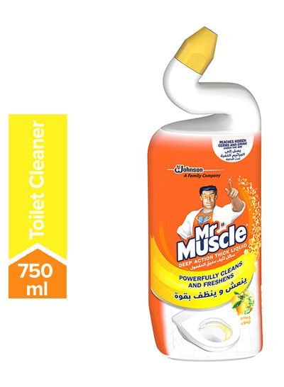 Mr Muscle Toilet Cleaner Citrus Deep Action Thick Liquid 750ml
