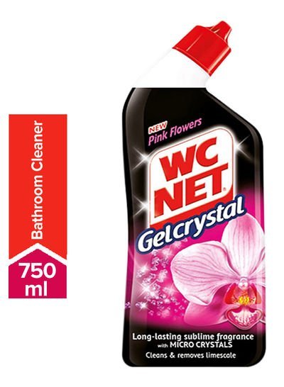 Wc Net Toilet Cleaner Crystal Gel Pink Flowers Pink Flowers 750ml