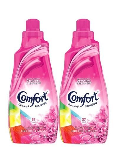 Comfort Ultimate Care Concentrated Fabric Softener, For long-lasting Fragrance, Orchid And Musk, Complete Clothes Protection Pack Of 2 1.5L