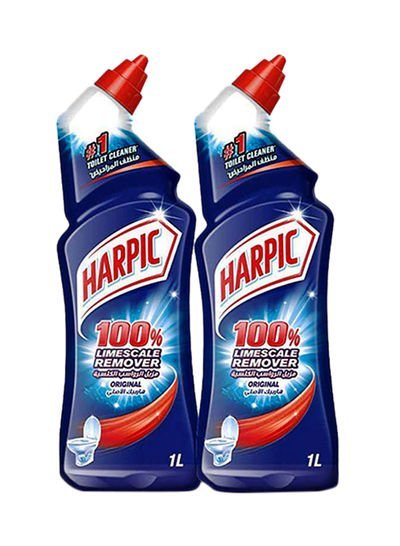 HARPIC Original Lime Scale Remover Toilet Cleaner 1L Pack of 2 Clear