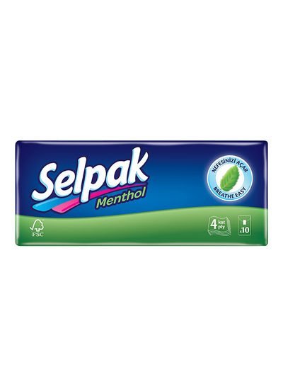 Selpak Facial Pocket Tissue Menthol 4 Ply 10 Sheets