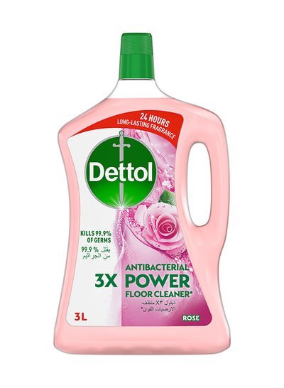 Dettol Rose Antibacterial Power Floor Cleaner Pink 3L