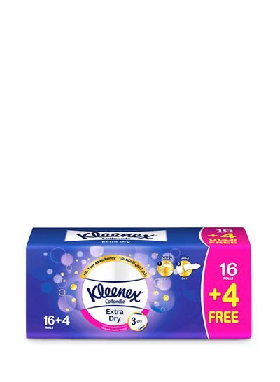 Kleenex 3 Ply Extra Dry Bath Tissue, 160 Sheet, Pack Of 20 White