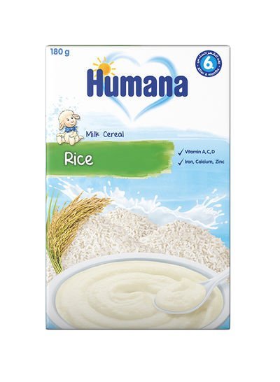 Humana Rice Gluten Free Milk Cereal 180g