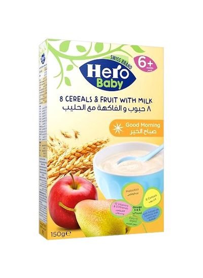 Hero Baby Good Morning 8 Cereal And Fruit With Milk 150g