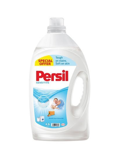 Persil Sensitive Gel Liquid Detergent Marseille Soap And Almond Milk White 4.8L