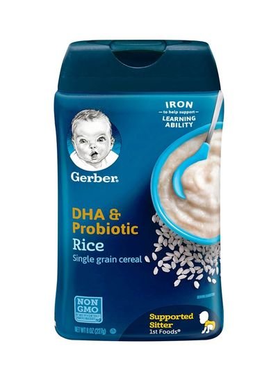 Gerber Single Grain DHA And Probiotic Rice Cereal 227g