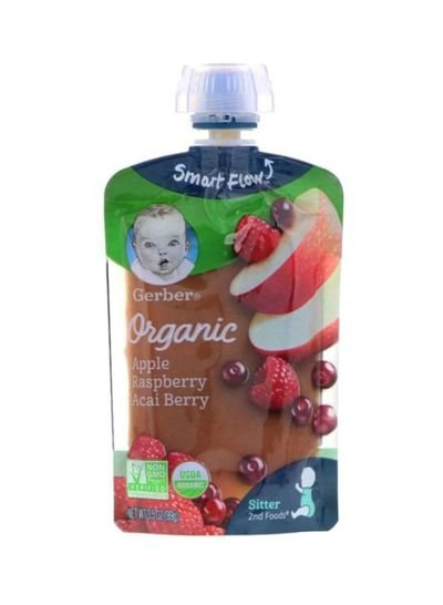 Gerber Organic 2nd Foods Acai Berry Raspberry Apple 99g