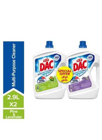 DAC Disinfectant Pine And  Lavender Cleaner 2.9L Pack Of 2 2 x 2.9L
