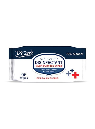 VCare Disinfectant Multipurpose Wipes 96’s 70% Alcohol
