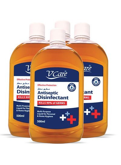 VCare Antiseptic Disinfectant Liquid 500ml Pack of 4