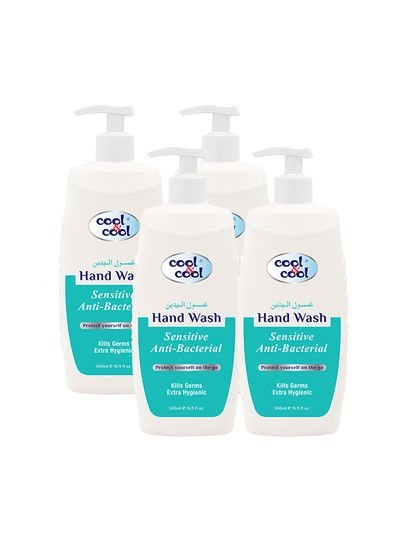 cool & cool Pack Of 4 Antibacterial Hand Wash Sensitive Green