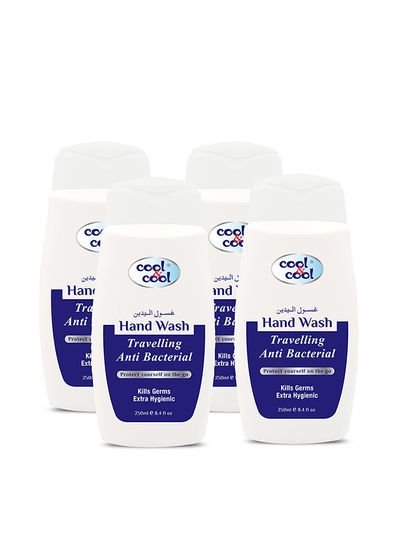 cool & cool Antibacterial Hand Wash Travelling 250ml Pack of 4 Blue 250ml