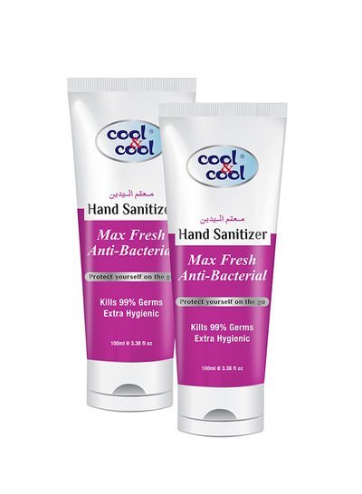 cool & cool Pack Of 2  Max Fresh Hand Sanitizer Tube 100 ml Pink