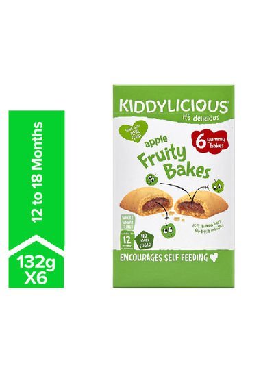 Kiddylicious Apple Fruity Bakes 132g Pack of 6