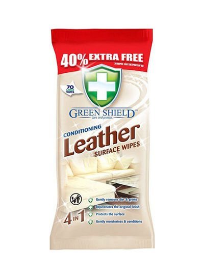 GreenShield Organic LEATHER CONDITIONER WIPE Clear