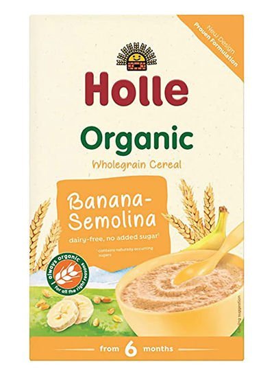 Holle Organic Fruit Porridge Banana Semolina Wholegrain Cereal 250g