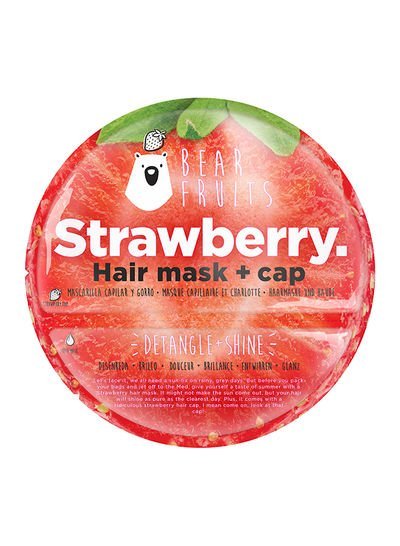 BEAR FRUITS Bear Fruits Strawberry Frutilicious Hair Mask And Cap Detangle And Shine Red 20ml