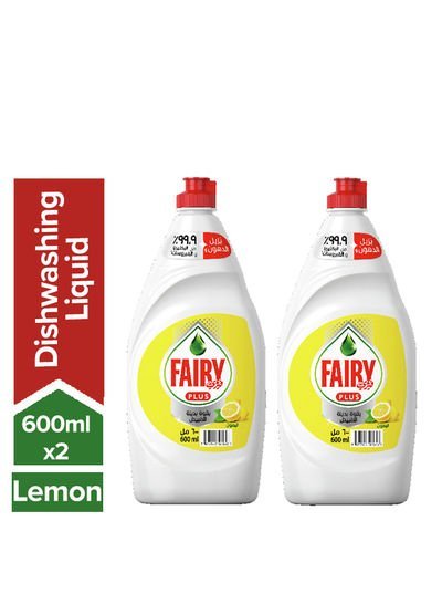 FAIRY Lemon Dishwashing Liquid 600ml Pack of 2