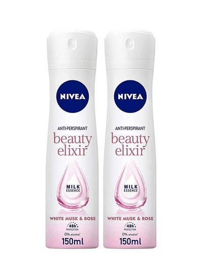 NIVEA White Musk And Rose Deodorant Spray 2x150ml