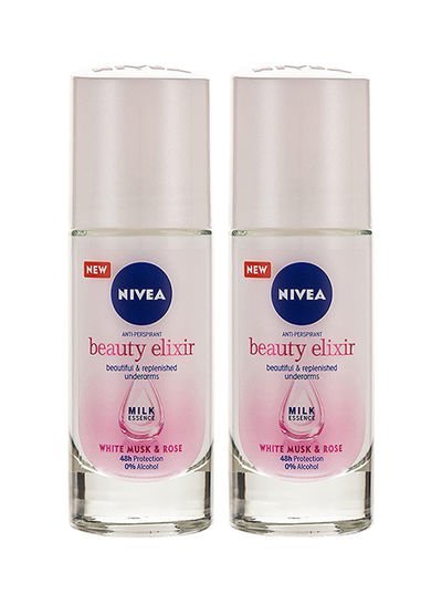NIVEA White Musk And Rose Roll On Deodorant Pack Of 2 40ml