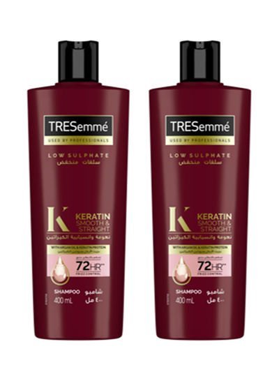 TRESemme Keratin Smooth Shampoo With Argan Oil Multicolour 2x400ml