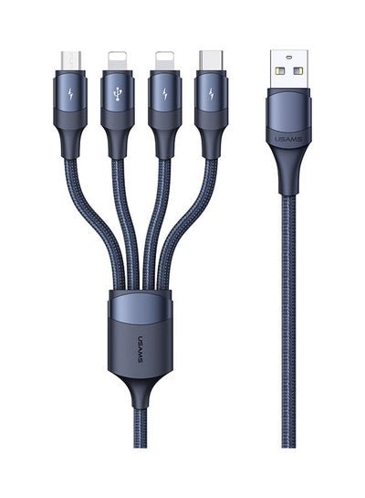 Usams 4 in 1 Aluminum Alloy Data Cable Blue